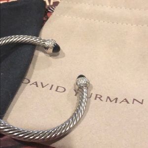 David Yurman SS & onyx bracelet